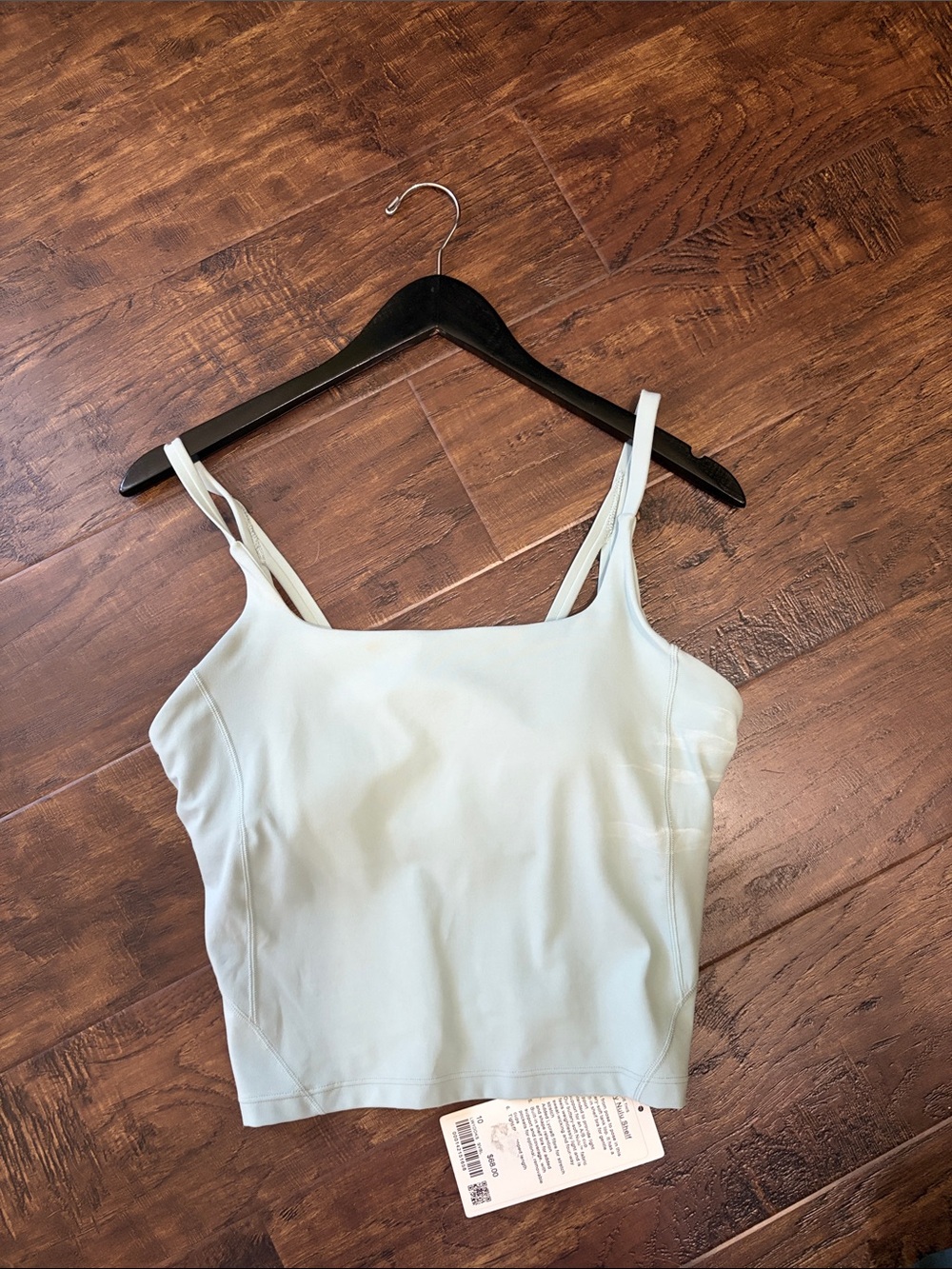 Lululemon strappy Nulu shelf tank Light Mint Square-Neck Women's Tank Top